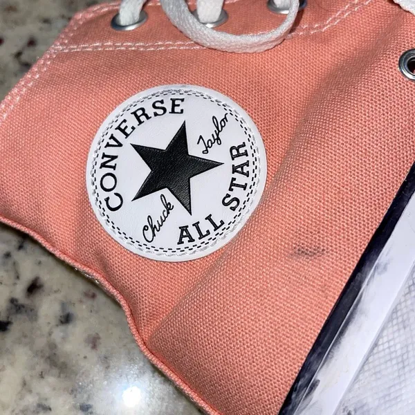Converse Womens Chuck Taylor All Star Lift‎ Platform Sneakers Vintage Peach Sz 5 - Image 6