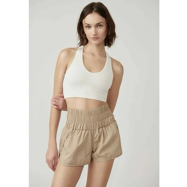 NWT‎ Free People Movement The Way Home Clay Tan High Rise Shorts - Image 4