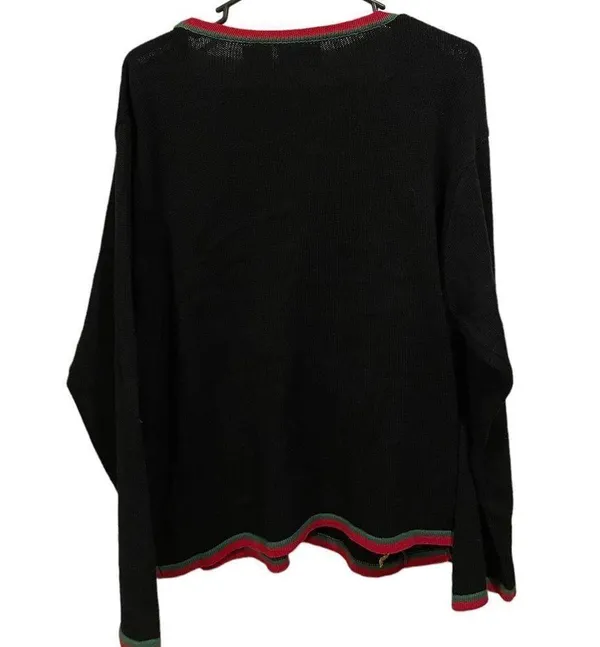 Holiday Vintage 90s Presents & Mistletoe Christmas Ugly Sweater - Image 6
