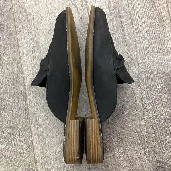 Indigo Rd Irharsen Slide On Loafers Black Braid Detail Size 9 - Image 5