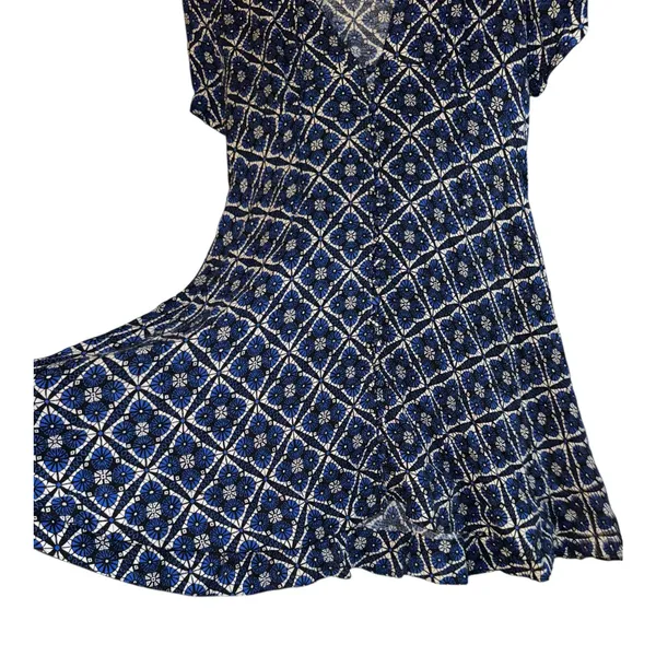 Free People Melody Printed Mini Dress Size 6 Spanish Boho Hippie Festival‎ ~Flaw - Image 4