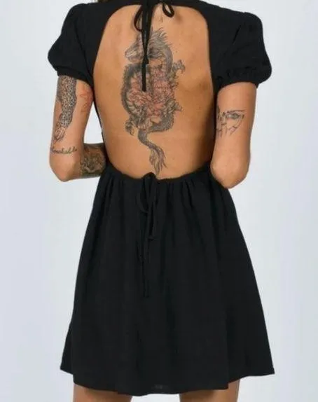 Smith Black Mini Open Back Dress 2 - Image 5