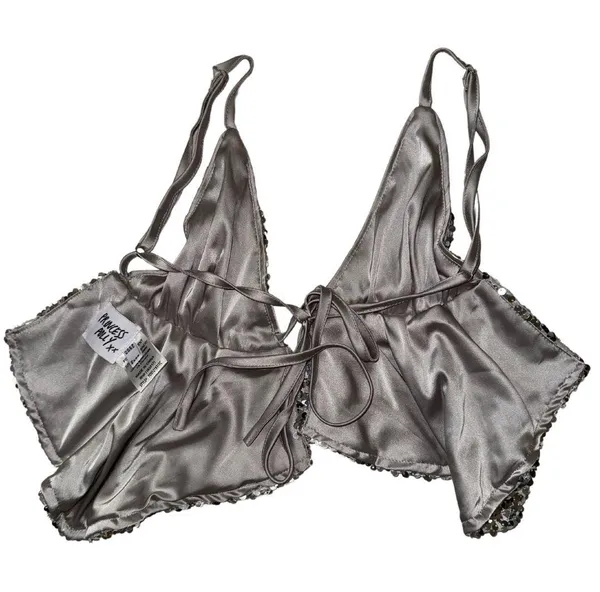 Princess Polly NWOT  Rosaton Top Silver - Image 2