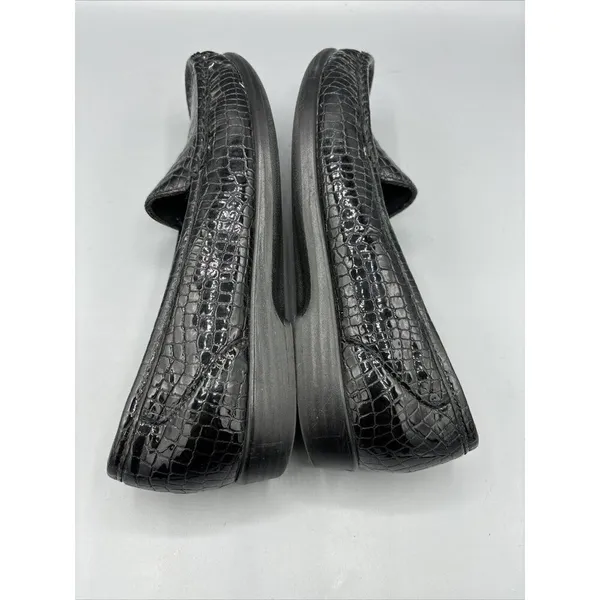 SAS Tripad Black Reptile Croc Slip‎ On Leather Loafers Comfort Women’s 7.5 - Image 5