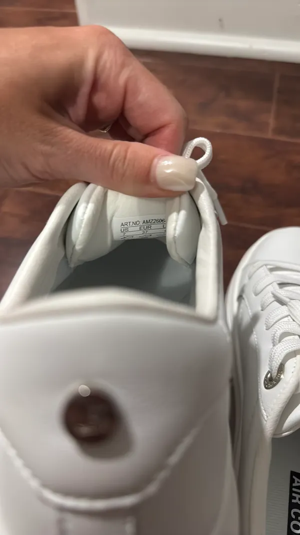 White Platform Tennis Shoes Size 7 - Image 4
