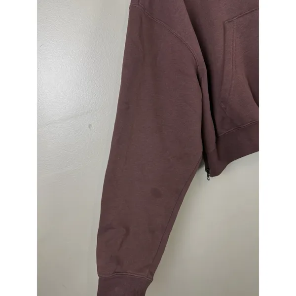 Nike Sportswear Essentials Women’s Brown Hooded Cropped Sweater Size M - Image 8