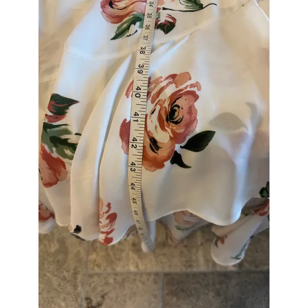 Disney‎ Princess XL Ivory Floral Ruffle High Low Maxi Dress EUC - Image 9