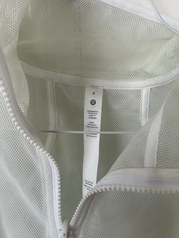 NWT Lululemon Reversible Mesh 1/2 Zip Jacket Long Sleeve WHITE - Image 6