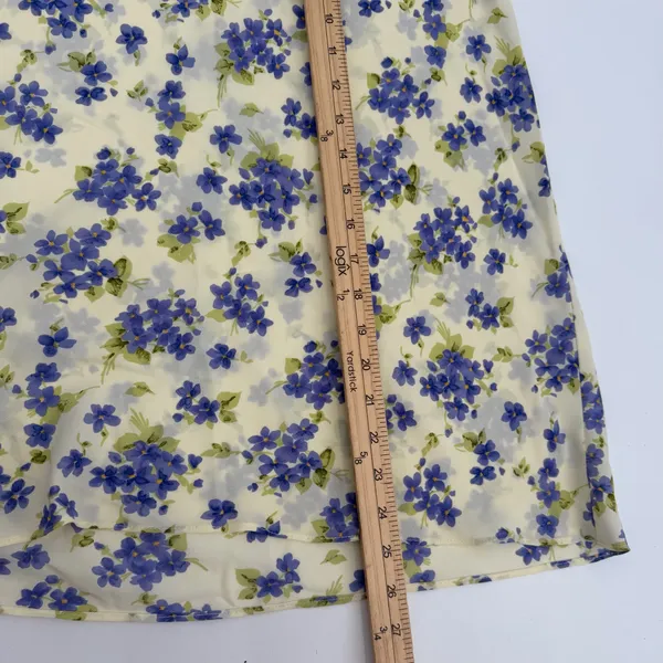 Juno Skirt Womens S Yellow Purple Floral Midi Pull On Lightweight Y2K Style READ - Image 4