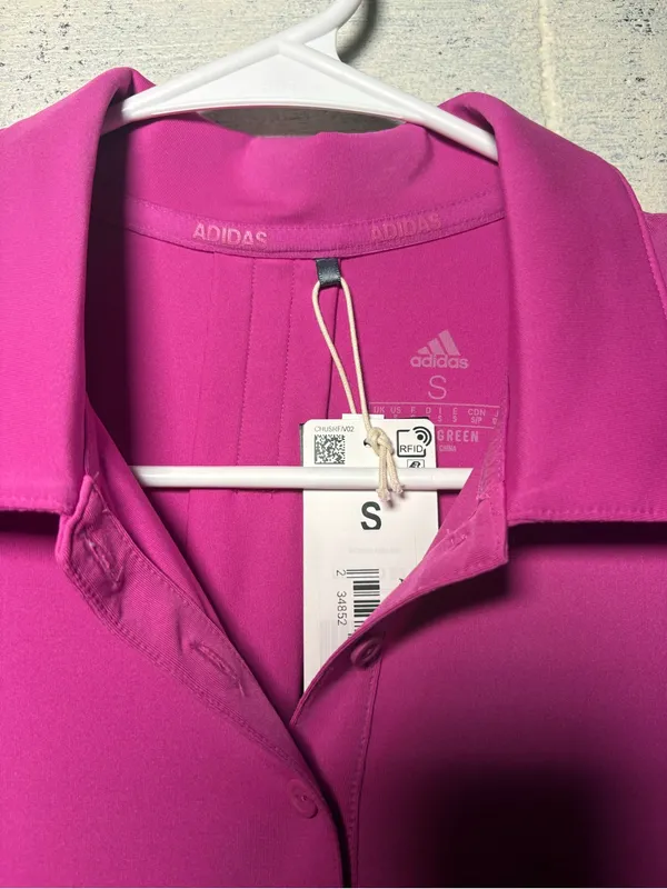 Adidas Ultimate365 Women's Golf Polo in a bright fuchsia NWT - Image 4