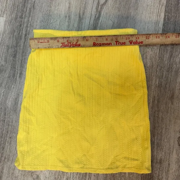 Maaji‎ Yellow Textured Knit Mini Skirt Size S - Image 4