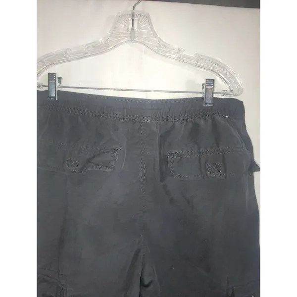 Aeropostale Black Women's Cargo Pants with Drawstring Waist, Size L - Image 11