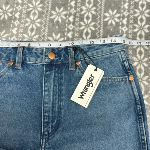 NWT Wrangler Wild‎ West 603 High Rise Straight Jeans Ripped Knees Size 28 - Image 9