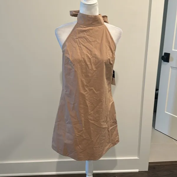 NWT RD Style Mel Poplin Mock Neck Halter Dress Sz M - Image 6