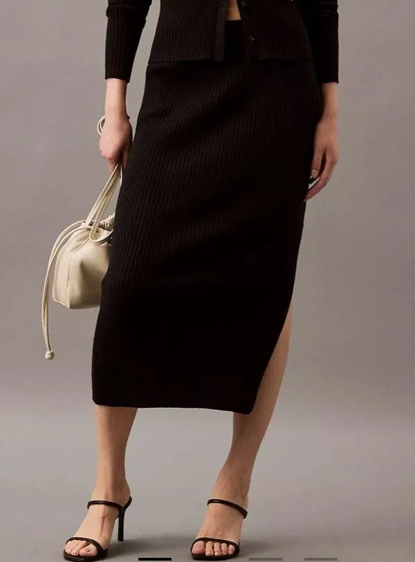 Cable Knit Midi Skirt - Image 2