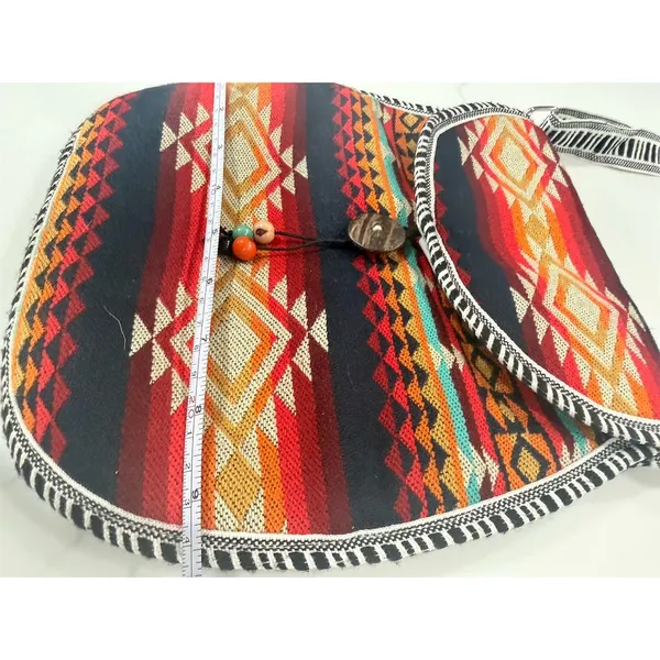 Boho Southwestern Aztec Shoulder Bag Purse Multicolor Medium multicolor - Image 2