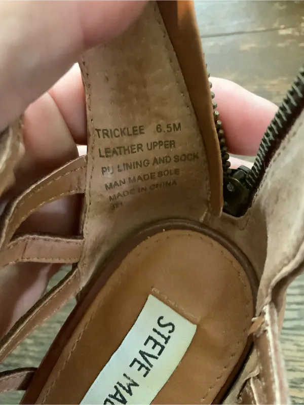 Steve Madden Brown Leather Strappy Wedges 6.5 - Image 10