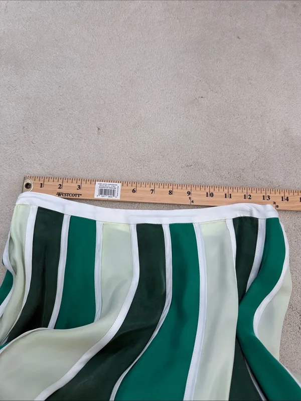 Free People Green & White Stripe Inez Skirt Set Size Small Crop Halter Top - Image 13