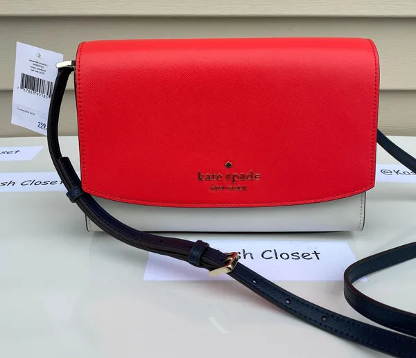 Carson Colorblock Convertible Crossbody Purse - Red Multi - Image 6