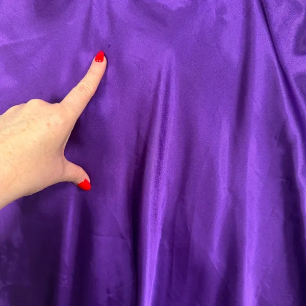 Victoria's Secret Large Slip Dress Purple Satin Lace Vintage Gold Label Nightie - Image 7