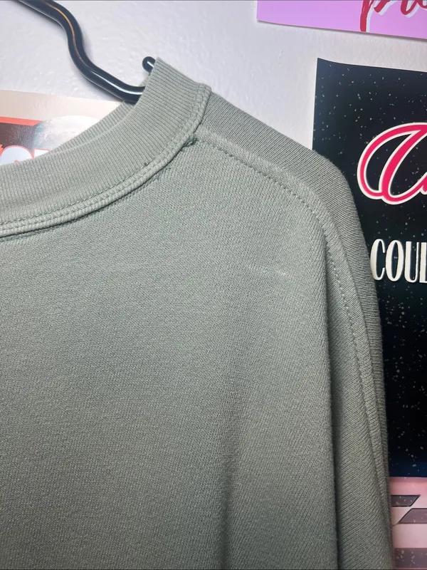 aerie Olive Green Crewneck Sweater - Image 6