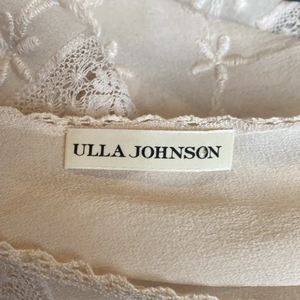 Ulla Johnson light pink sheer sleeveless silk top - Image 5