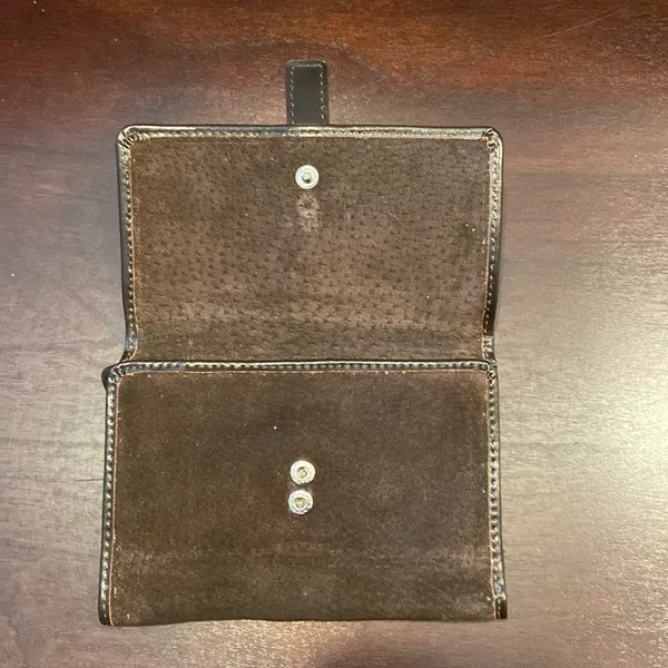 Wilson's Leather suede leather wallet brown EUC - Image 2