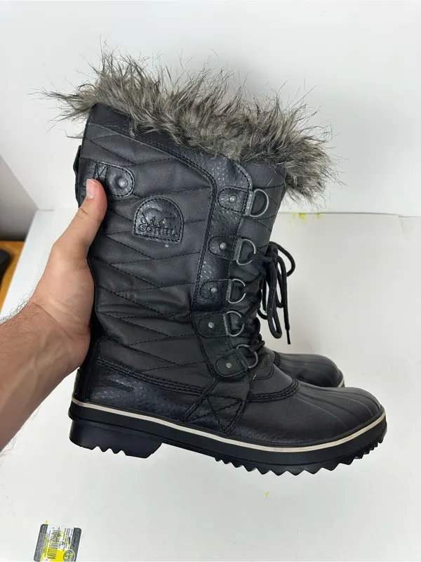 Sorel Tofino II Womens Size 10 Black Waterproof Faux Fur Snow Boots NL2332-010 - Image 11