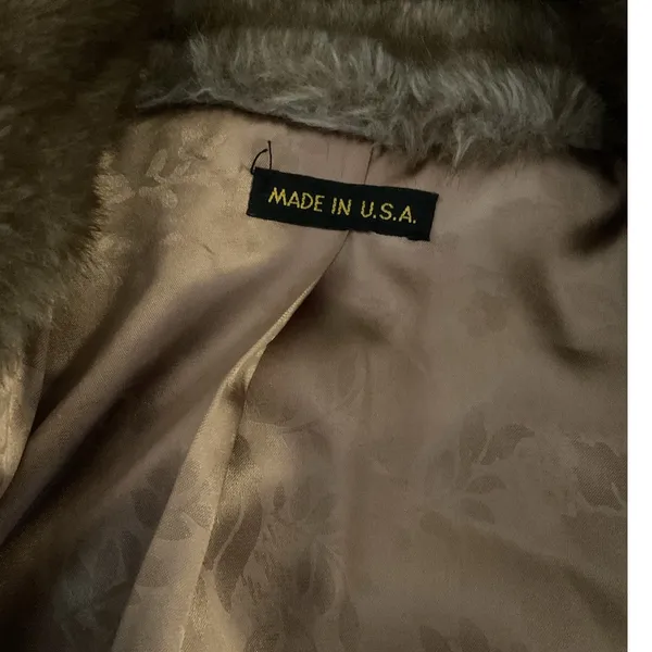 Vintage Made in USA Brown Faux Fur Coat Women’s Jacket Long - Image 6