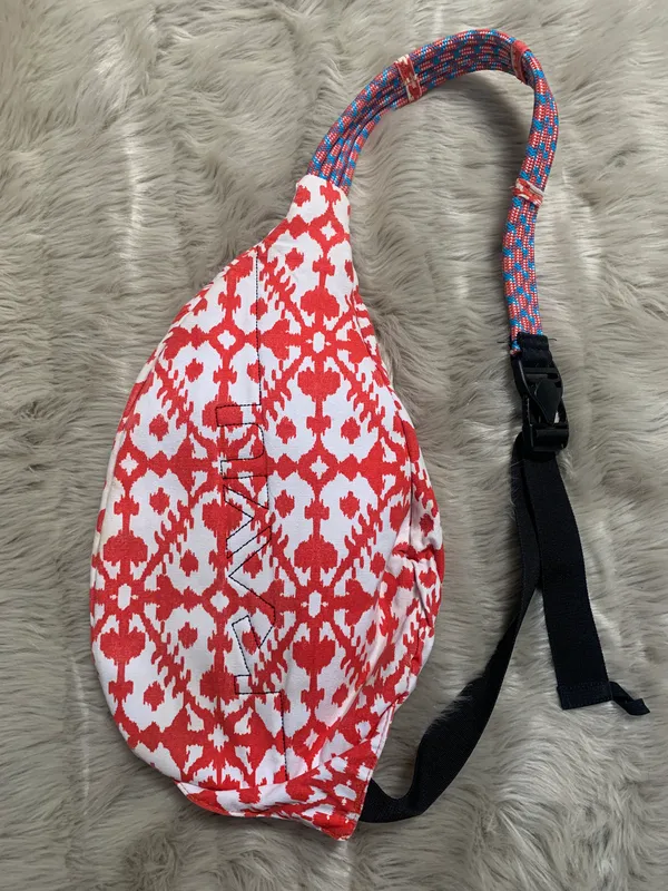 KAVU Ikat Rope Canvas Sling Bag Full Size hiking camping purse backpack - Image 2