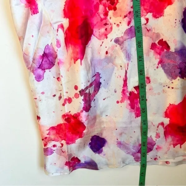 Lulus Satin Pink/Purple Splatter Skirt Size Large NWT - Image 5