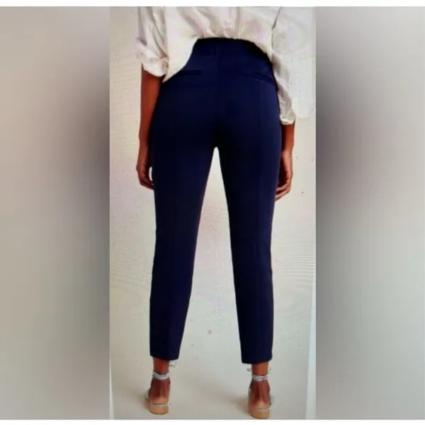 Anthro Bryson navy tapered multi button business casual pants - Image 2
