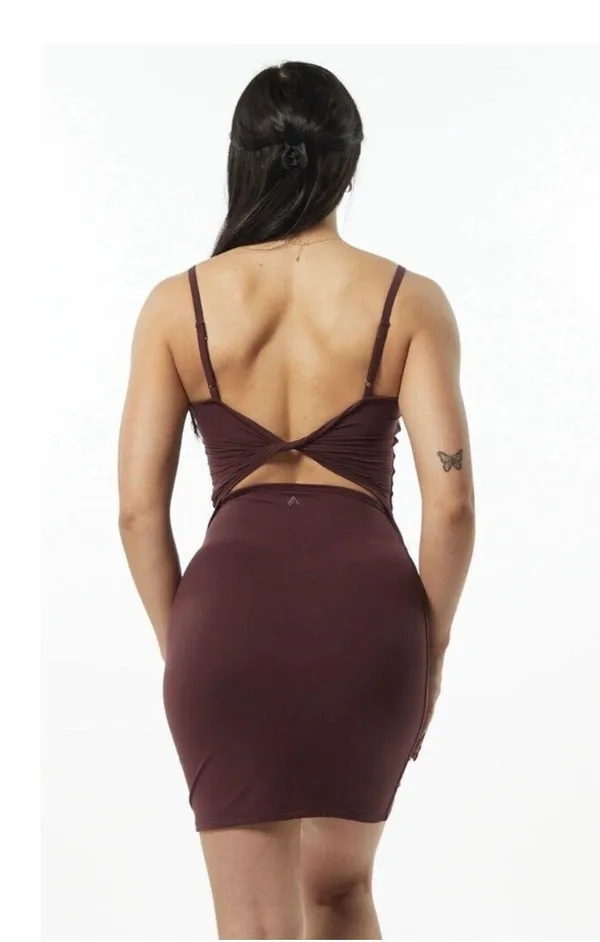 Alphalete NEW Ultrasoft Allure Dress - Wine , Size Small - Image 2