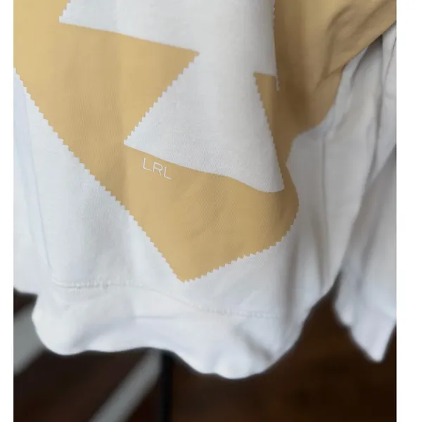 Ralph Lauren Beige Aztec Western Print Long Sleeve Crewneck Sweatshirt - Image 4