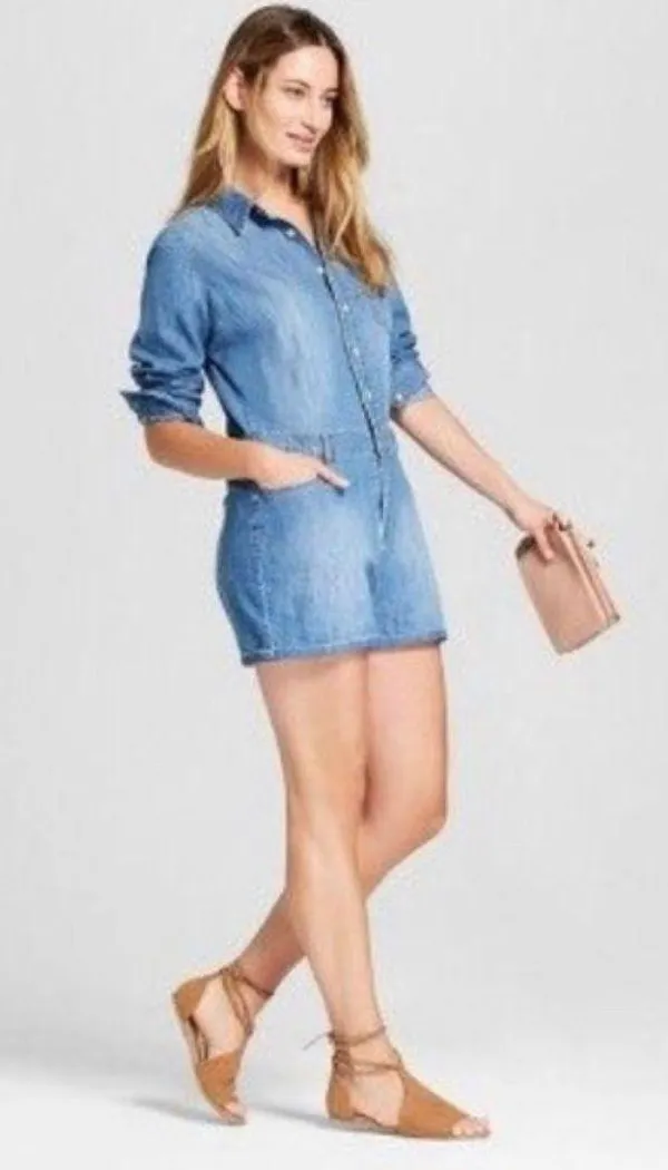 Universal Threads Denim Romper - Image 2