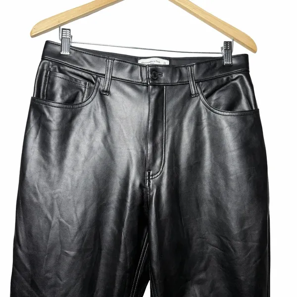 Abercrombie Curve Love The Skinny High Rise Faux Leather Pants Black 31/ 12 - Image 6
