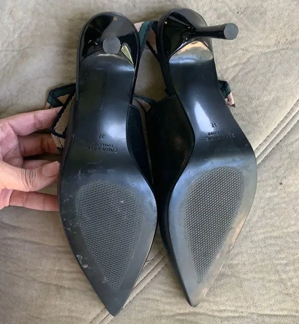 Zara black leather Heels Pumps - Image 4