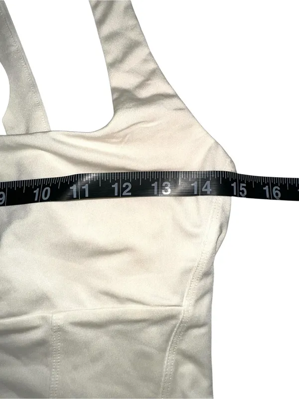 NWT Staud Carry Top Ivory Square Neck Sleeveless Athletic Tank Top MEDIUM - Image 7