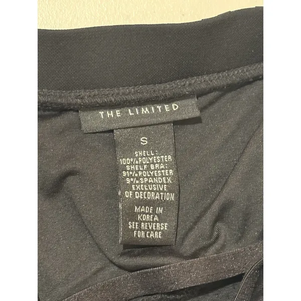 VTG The Limited Y2K Dress Sz S Black Beaded Strapless Empire Waist Party Dress - Image 4