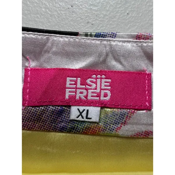 Elsie & Fred Urban Outfitters UO Cherub Satin Mini Skirt XL Metallic Y2K Print - Image 6