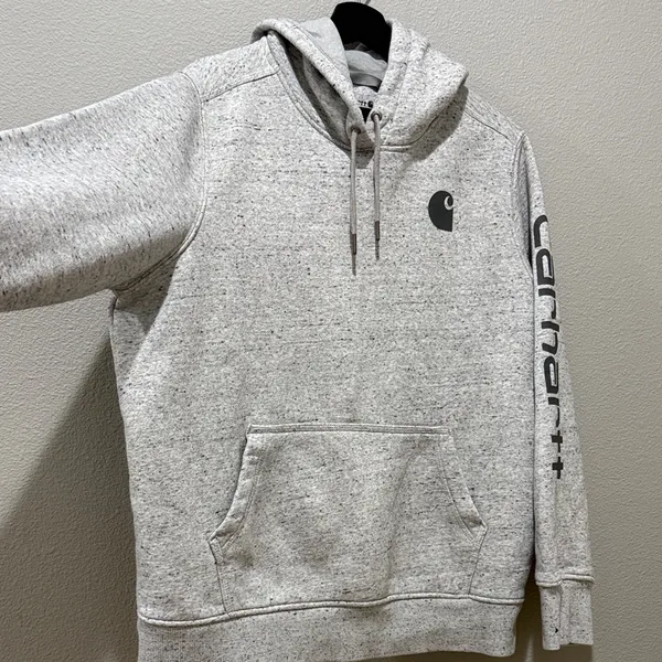Carhartt Relaxed Fit Mid-Weight Asphalt Heather Gray Woman’s 1X Hoodie Casual - Image 6