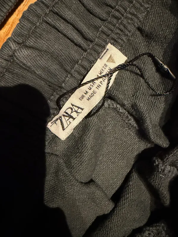 NWOT Zara Lounge Matching Set shirt/pants drawstring Coord top Sz S/M charcoal - Image 6