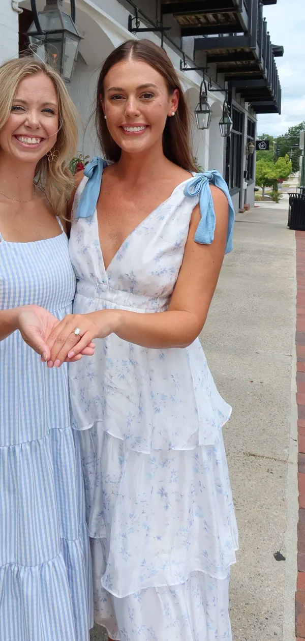 Ruffle Midi Dress White - Image 4