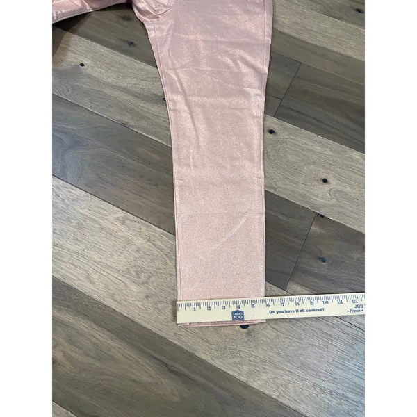 Old Navy Pixie Mid Rise Shimmer Ankle Pants Pink Size 12 New With Tag - Image 7