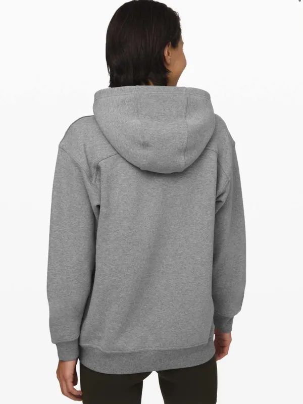 Lululemon All Yours Zip Hoodie Heathered Core Medium Grey Size XS - Image 3