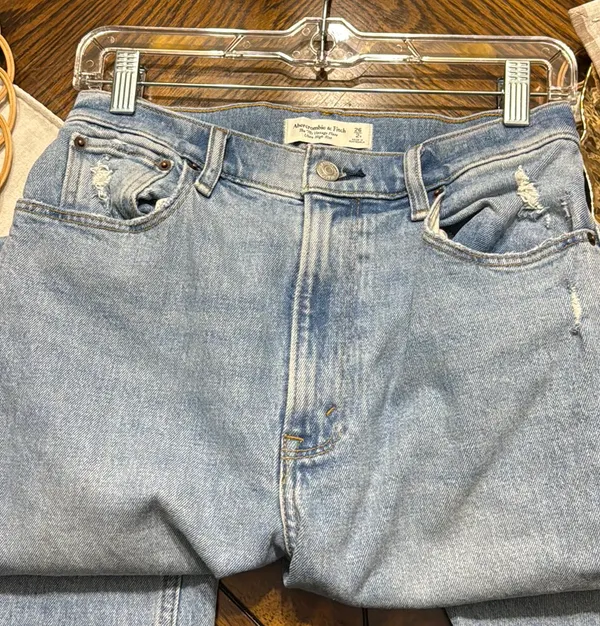 Abercrombie High Rise Flare Jeans - Image 4