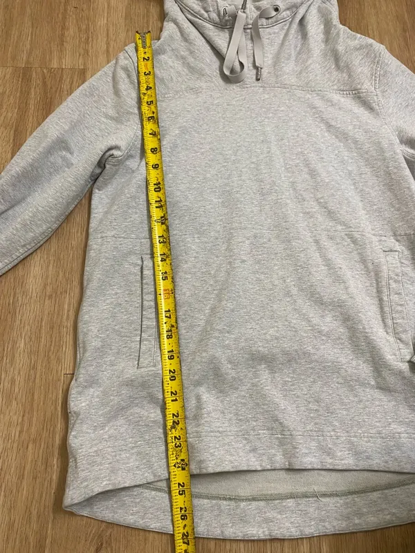 lululemon athletica Heather Light Gray Hooded Crewneck Pullover - Image 3