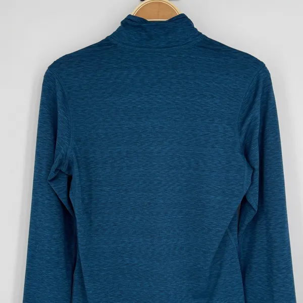 REI Co-op‎ Midweight Quarter Zip Pullover Medium Blue Heathered Gorpcore Hiking - Image 6