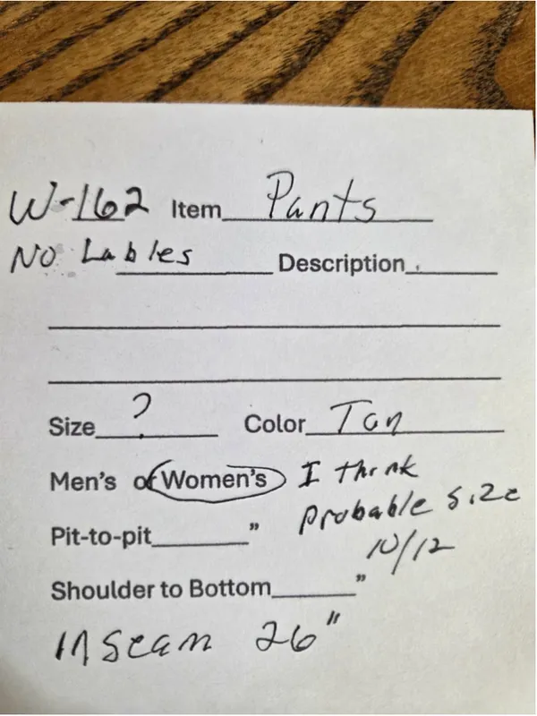 Women’s Tan Chino Jogger Pants Elastic Waist Cuffed Khaki Size 10/12 W-162 - Image 3