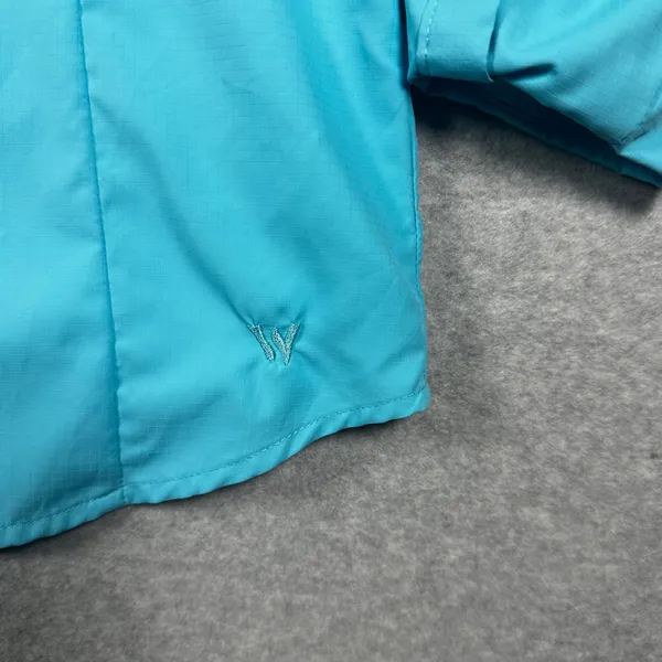 White Sierra Womens Medium Turquoise Ripstop Hiking Trail Shirt Roll Tab Sleeve - Image 4